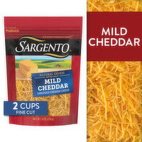 SARGENTO Sargento® Shredded Mild Natural Cheddar Cheese, Fine Cut, 8 oz., 8.285 Ounce