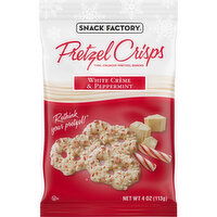 Snack Factory® White Crème and Peppermint Covered Pretzel Crisps, 4 Ounce