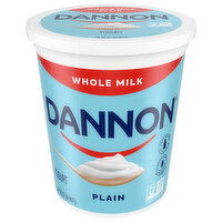 Dannon Whole Milk Plain Yogurt, 32 Ounce