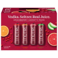 Nutrl Vodka, Cranberry, Variety Pack, 8 Each