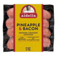 Aidells Smoked Chicken Sausage, Pineapple & Bacon (4 Fully Cooked Links), 12 Ounce