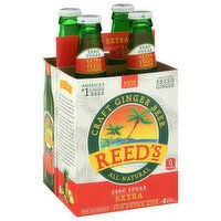 Reed's Ginger Beer, Zero Sugar, Extra, 4 Each