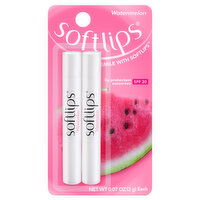 Softlips Lip Protectant Sunscreen, Watermelon, SPF 20, 2 Each