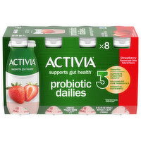 Activia Low Fat Probiotic Dailies Strawberry Yogurt Drink, 8 Each