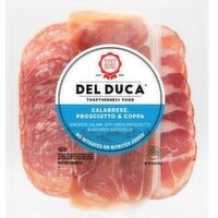 Del Duca Italian Trio including Calabrese, Prosciutto and Coppa, 6 Ounce