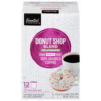 Essential Everyday Decaffeinated Single Serve Pods 100% Arabica Medium Donut Shop Blend Coffee, 12 Each