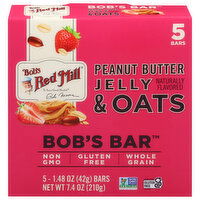 Bob's Red Mill Bob's Bar, Peanut Butter Jelly & Oats, 5 Each