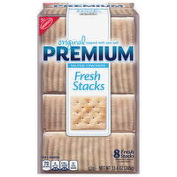 PREMIUM Original Fresh Stacks Saltine Crackers, 13.6 Ounce