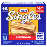 Kraft Cheese, American, Singles, 16 Each