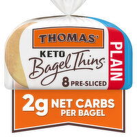 Thomas' Bagel Thins Plain Bagel Thins, 8 count, 13 oz, 8 Each
