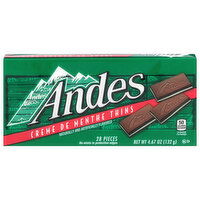 Andes Creme De Menthe Thins, 28 Each