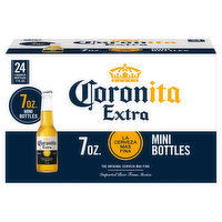 Coronita Extra Extra Beer, Mini Bottles, 24 Each