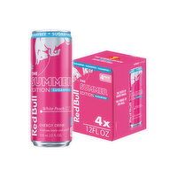 Red Bull Summer Edition Sugarfree Energy Drink, White Peach, 12 fl. oz., with 114mg Caffeine, Taurine & B Vitamins, 4 Each