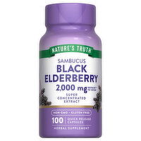 Nature's Truth Black Elderberry, Sambucus, 2,000 mg, Capsules, 100 Each