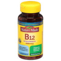 Nature Made Vitamin B12, Extra Strength, 3000 mcg, Softgels, 60 Each