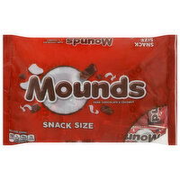 Mounds Candy, Dark Chocolate & Coconut, Snack Size, 11.3 Ounce