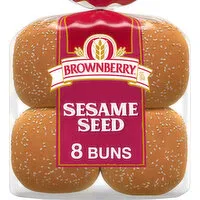 Brownberry Shelf-Stable Sesame Seed White Buns, 8 count, 16 oz, 8 Each