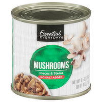 Essential Everyday Mushrooms, No Salt Added, Pieces & Stems, 6.5 Ounce