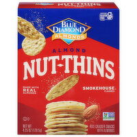 Blue Diamond Almonds Nut-Thins Rice Cracker Snacks, Almond, Smokehouse Flavored, 4.25 Ounce