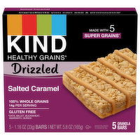 Kind Healthy Grains Granola Bars, Drizzled, Salted Caramel, 5 Each