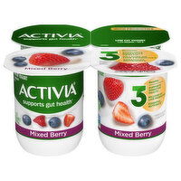 Activia Yogurt, Low Fat, 1.5% Milkfat, Mixed Berry, 4 Each