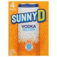 Sunny D Vodka Seltzer, 4 Pack, 4 Each
