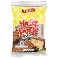 Little Debbie Nutty Buddy Wafers, with Peanut Butter, 3 Ounce