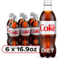 Diet Coke Soda Soft Drink, 16.9 fl oz, 6 Each