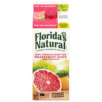 Florida's Natural Juice, Grapefruit, Ruby Red, 100% Premium, 52 Fluid ounce