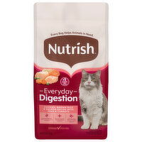 Nutrish Food for Cats, Everyday Digestion, Chicken, Brown Rice & Salmon Recipe with Peas & Carrots, Adult, 3 Pound