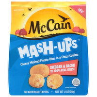 McCain Mash-Ups Mashed Potato Bites, Cheddar & Bacon, Crispy, Cheesy, 12 Ounce