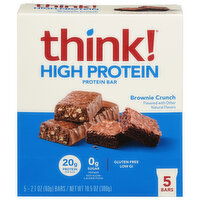 Think! High Protein Bars, Brownie Crunch, 5 Pack, 5 Each