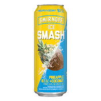 Smirnoff Ice Smash Malt Beverage, Pineapple + Coconut, 23.5 Ounce