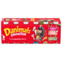 Danimals Smoothie, Raspberry/Strawberry Banana, 12 Each