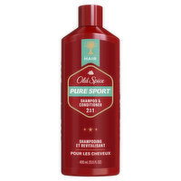 Old Spice Old Spice Shampoo and Conditioner for Men, Pure Sport 2in1, Healthier, Fuller, More Moisturized Looking Hair, 13.5 fl oz, 13.5 Fluid ounce