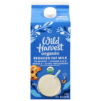 Wild Harvest Milk, Reduced Fat, Organic, 2% Milkfat, 0.5 Gallon