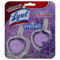 Lysol Toilet Cleaner, Automatic, Hygienic, Lavender Fields Scent, 2 Each