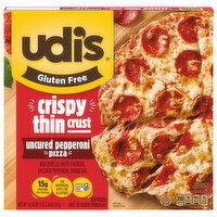 Udi's Pizza, Gluten Free, Uncured Pepperoni, Crispy Thin Crust, 18.39 Ounce