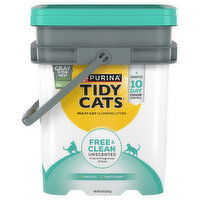 Tidy Cats Clumping Litter, Multi-Cat, Unscented, Free & Clean, 35 Pound