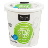 Essential Everyday Cottage Cheese, Small Curd, 1% Milkfat, Lowfat, 24 Ounce