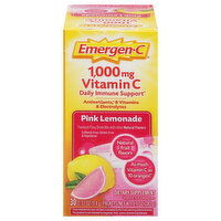 Emergen-C Fizzy Drink Mix, Daily Immune Support, 1000 mg Vitamin C, Pink Lemonade, 30 Each