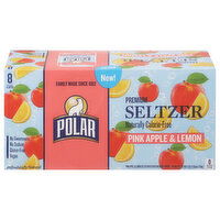 Polar Seltzer, Premium, Pink Apple & Lemon, 8 Each