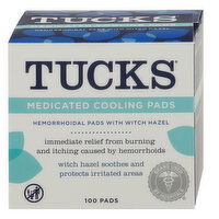 Tucks Cooling Pads, Medicated, 100 Each