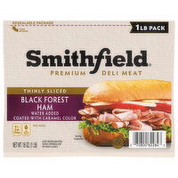 Smithfield Ham, Black Forest, Thinly Sliced, 16 Ounce