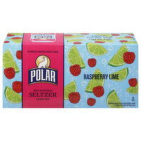 Polar Seltzer, Calorie-Free, Raspberry Lime, 8 Each