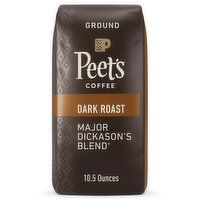 Peet's Coffee Major Dickason's Blend, Dark Roast Ground Coffee, 10 Each