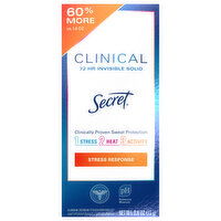 Secret Clinical Clinical Strength Invisible Solid Antiperspirant and Deodorant for Women, Stress Response, 2.6 oz, 2.6 Ounce