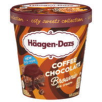 Haagen-Dazs Ice Cream, Brownie, Coffee Chocolate, 14 Fluid ounce