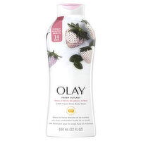 Olay Fresh Outlast Fresh Outlast Body Wash, White Strawberry & Mint, 22 fl oz, 22 Fluid ounce