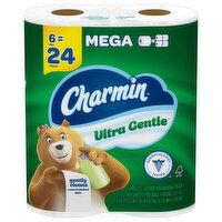 Charmin Lotion Bathroom Tissue, Ultra Gentle, 2-Ply, Mega, 6 Each